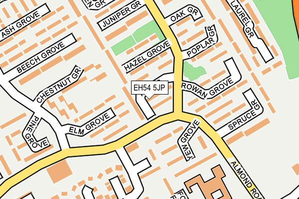 EH54 5JP map - OS OpenMap – Local (Ordnance Survey)