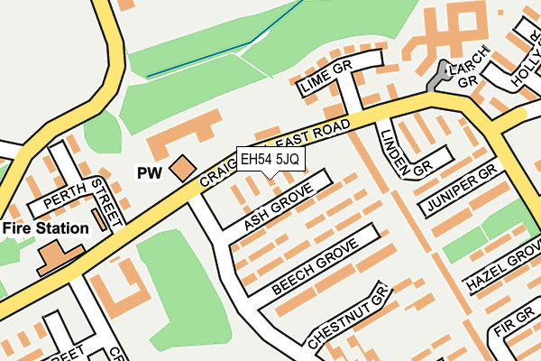 EH54 5JQ map - OS OpenMap – Local (Ordnance Survey)