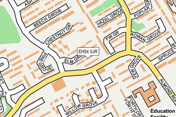 EH54 5JR map - OS OpenMap – Local (Ordnance Survey)