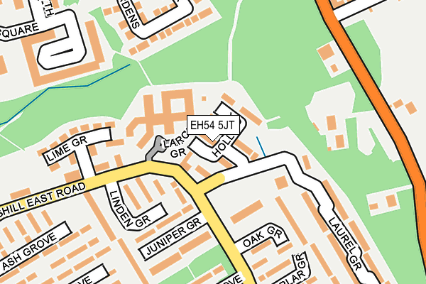 EH54 5JT map - OS OpenMap – Local (Ordnance Survey)