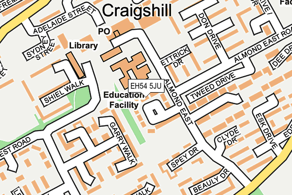 EH54 5JU map - OS OpenMap – Local (Ordnance Survey)