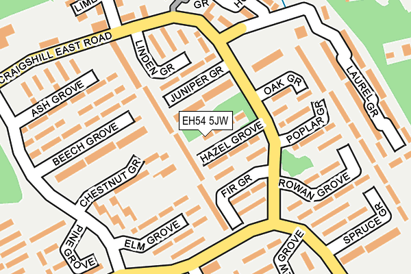 EH54 5JW map - OS OpenMap – Local (Ordnance Survey)