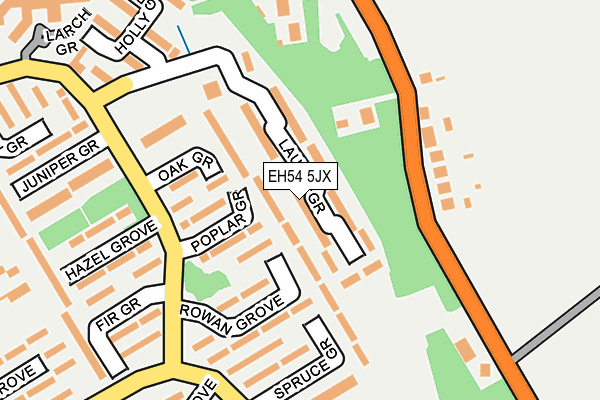 EH54 5JX map - OS OpenMap – Local (Ordnance Survey)