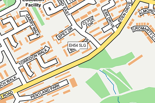 EH54 5LG map - OS OpenMap – Local (Ordnance Survey)