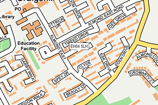 EH54 5LH map - OS OpenMap – Local (Ordnance Survey)