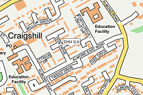 EH54 5LN map - OS OpenMap – Local (Ordnance Survey)