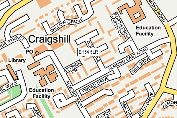 EH54 5LR map - OS OpenMap – Local (Ordnance Survey)