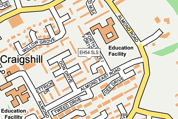 EH54 5LS map - OS OpenMap – Local (Ordnance Survey)