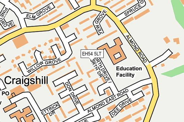 EH54 5LT map - OS OpenMap – Local (Ordnance Survey)