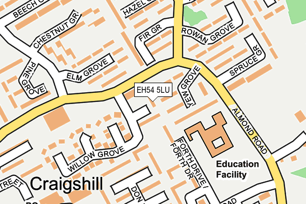 EH54 5LU map - OS OpenMap – Local (Ordnance Survey)