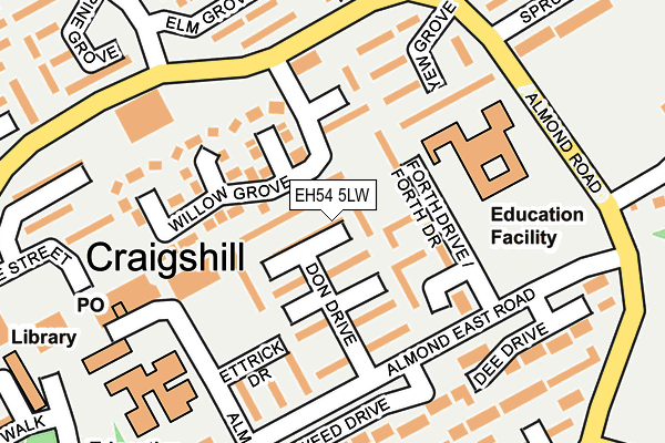 EH54 5LW map - OS OpenMap – Local (Ordnance Survey)