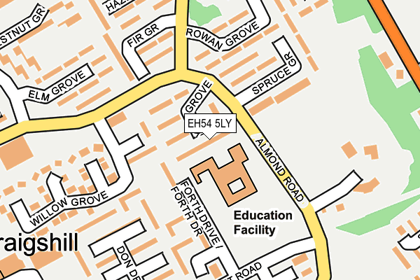 EH54 5LY map - OS OpenMap – Local (Ordnance Survey)