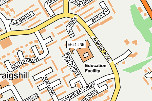 EH54 5NB map - OS OpenMap – Local (Ordnance Survey)