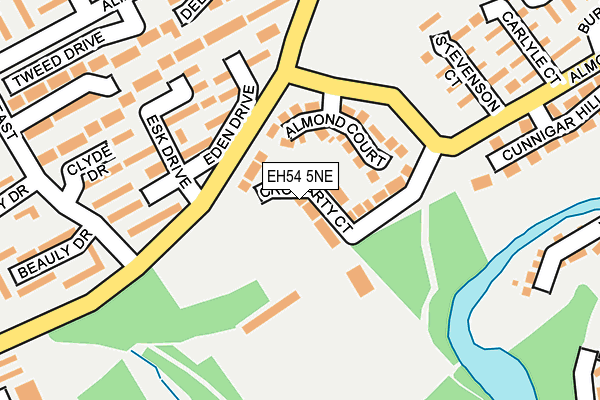 EH54 5NE map - OS OpenMap – Local (Ordnance Survey)