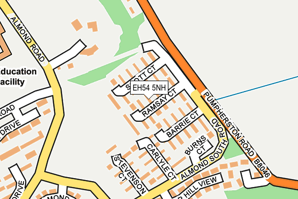 EH54 5NH map - OS OpenMap – Local (Ordnance Survey)