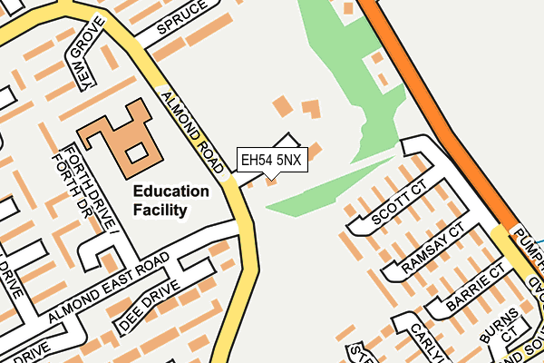 EH54 5NX map - OS OpenMap – Local (Ordnance Survey)