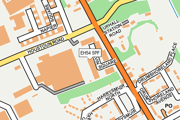 EH54 5PF map - OS OpenMap – Local (Ordnance Survey)