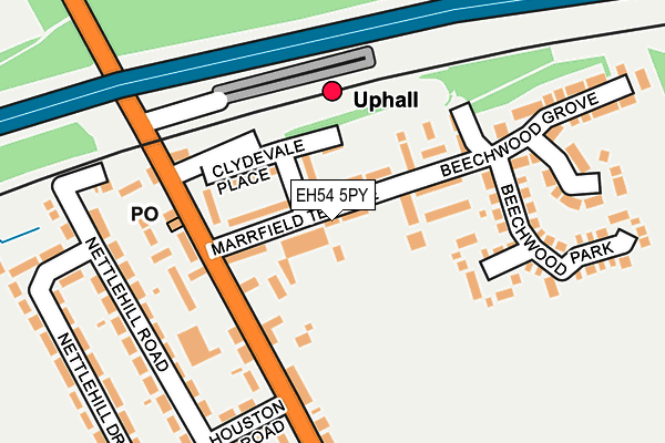 EH54 5PY map - OS OpenMap – Local (Ordnance Survey)