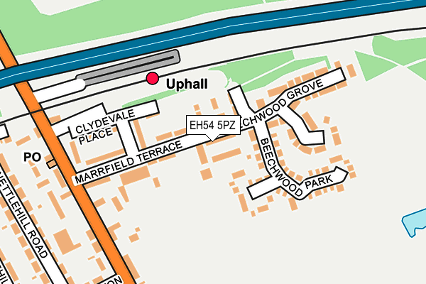 EH54 5PZ map - OS OpenMap – Local (Ordnance Survey)