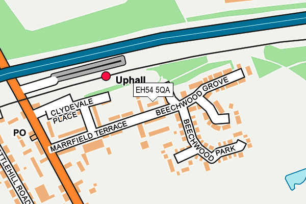 EH54 5QA map - OS OpenMap – Local (Ordnance Survey)