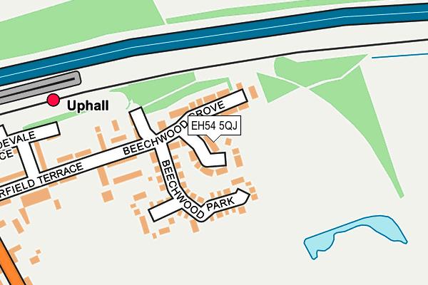 EH54 5QJ map - OS OpenMap – Local (Ordnance Survey)