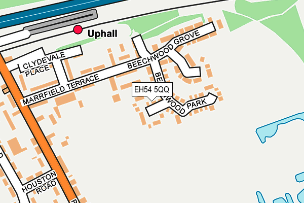 EH54 5QQ map - OS OpenMap – Local (Ordnance Survey)