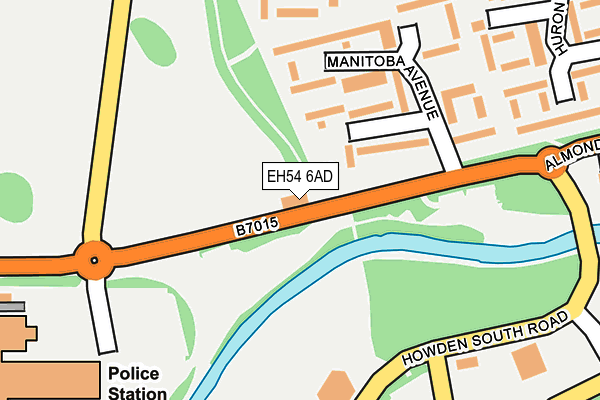 EH54 6AD map - OS OpenMap – Local (Ordnance Survey)