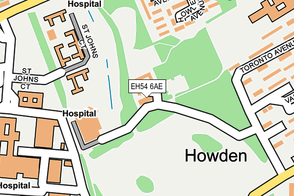 EH54 6AE map - OS OpenMap – Local (Ordnance Survey)