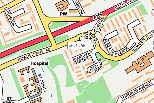 EH54 6AR map - OS OpenMap – Local (Ordnance Survey)