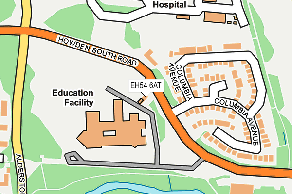 EH54 6AT map - OS OpenMap – Local (Ordnance Survey)