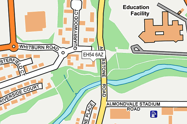 EH54 6AZ map - OS OpenMap – Local (Ordnance Survey)