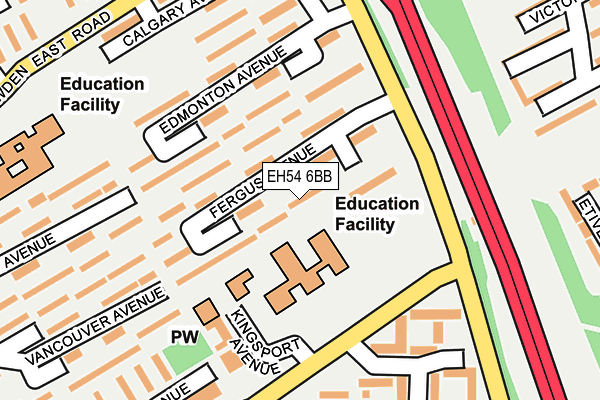 EH54 6BB map - OS OpenMap – Local (Ordnance Survey)