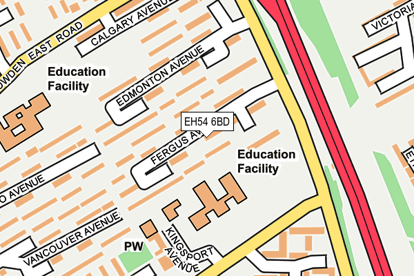 EH54 6BD map - OS OpenMap – Local (Ordnance Survey)