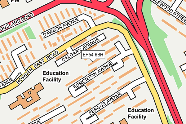 EH54 6BH map - OS OpenMap – Local (Ordnance Survey)