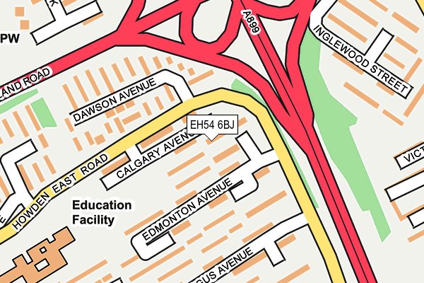 EH54 6BJ map - OS OpenMap – Local (Ordnance Survey)