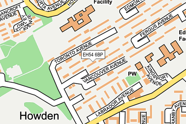 EH54 6BP map - OS OpenMap – Local (Ordnance Survey)