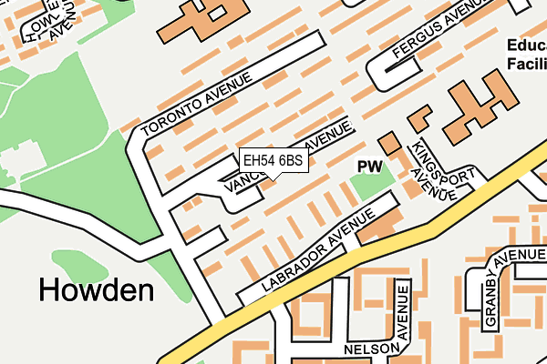 EH54 6BS map - OS OpenMap – Local (Ordnance Survey)