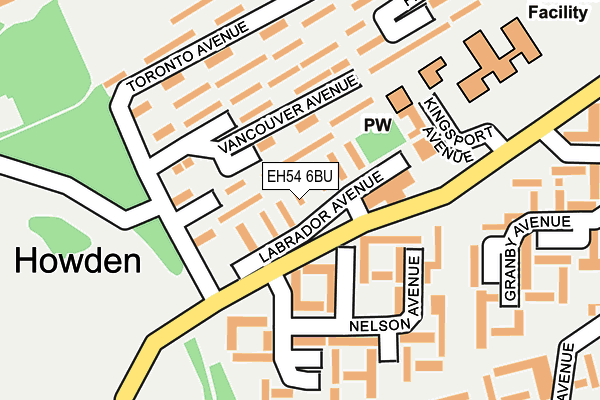 EH54 6BU map - OS OpenMap – Local (Ordnance Survey)