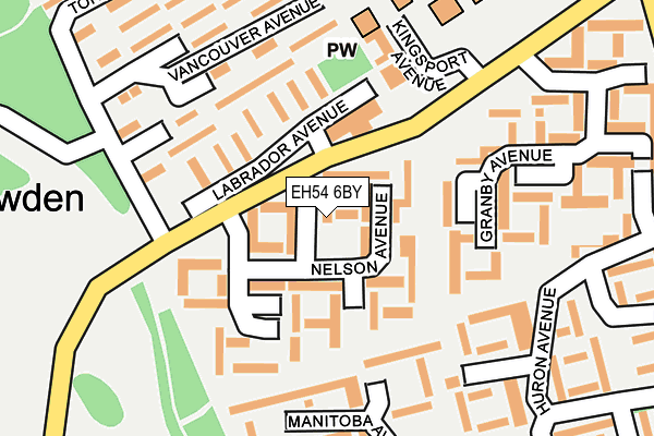 EH54 6BY map - OS OpenMap – Local (Ordnance Survey)