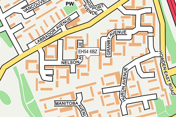 EH54 6BZ map - OS OpenMap – Local (Ordnance Survey)