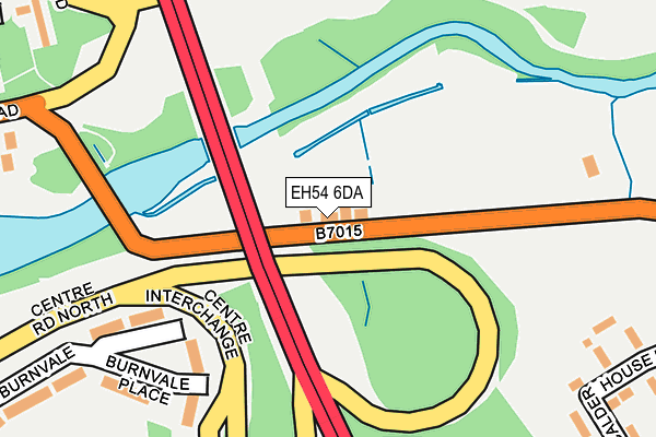 EH54 6DA map - OS OpenMap – Local (Ordnance Survey)