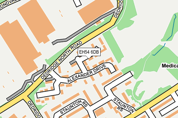 EH54 6DB map - OS OpenMap – Local (Ordnance Survey)