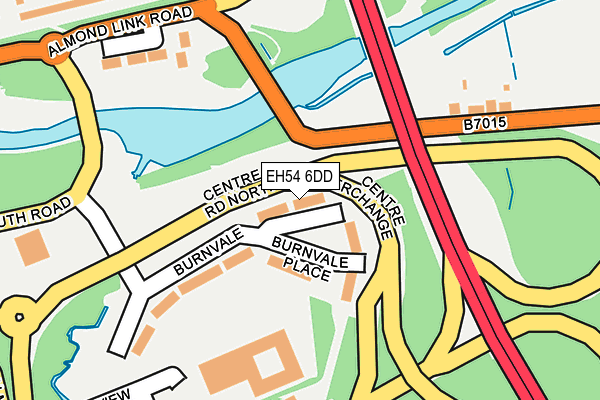 EH54 6DD map - OS OpenMap – Local (Ordnance Survey)