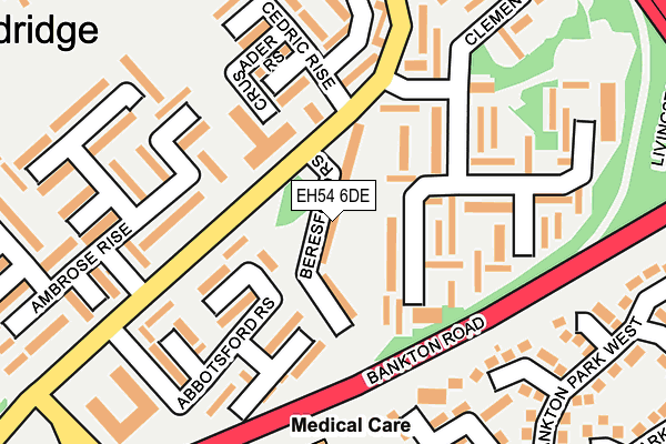 EH54 6DE map - OS OpenMap – Local (Ordnance Survey)