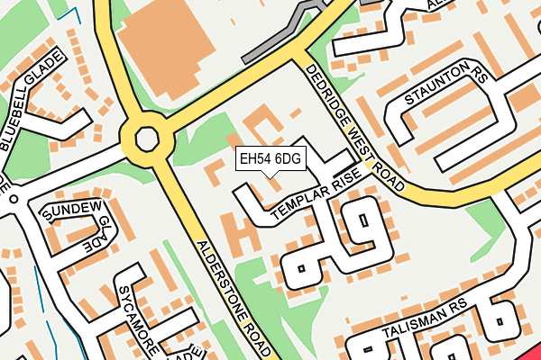 EH54 6DG map - OS OpenMap – Local (Ordnance Survey)