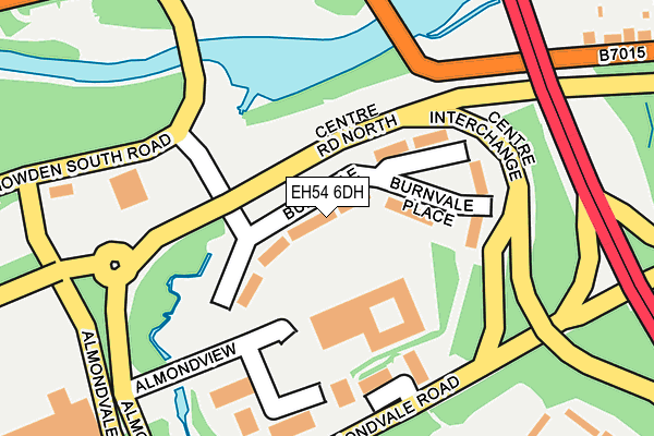 EH54 6DH map - OS OpenMap – Local (Ordnance Survey)