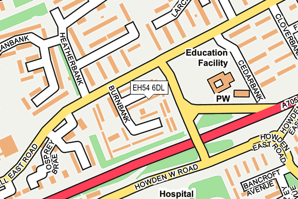 EH54 6DL map - OS OpenMap – Local (Ordnance Survey)