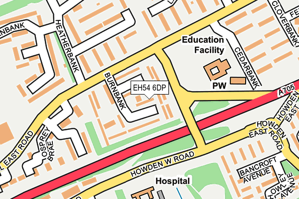 EH54 6DP map - OS OpenMap – Local (Ordnance Survey)