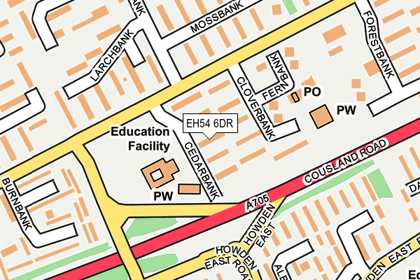 EH54 6DR map - OS OpenMap – Local (Ordnance Survey)