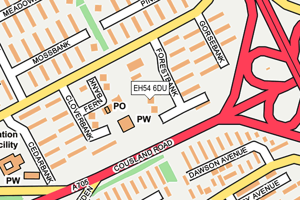 EH54 6DU map - OS OpenMap – Local (Ordnance Survey)